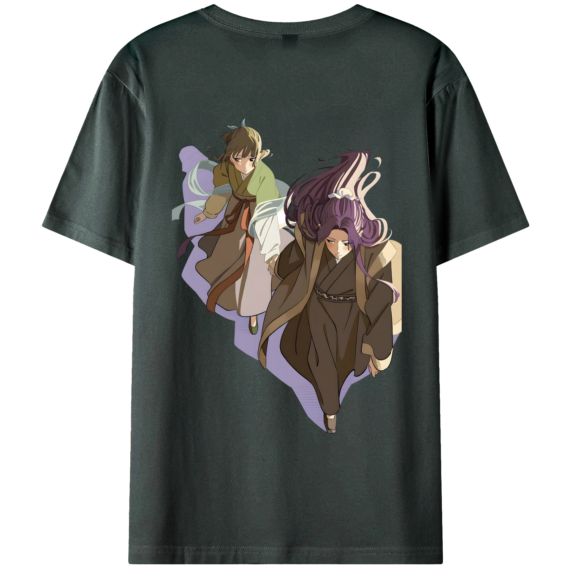 （画像用） 薬屋のひとりごと The Apothecary Diaries 綿100％ メンズ半袖Tシャツ（バックプリント） 通気性